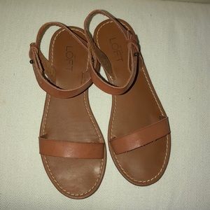 Brown ankle strap sandals